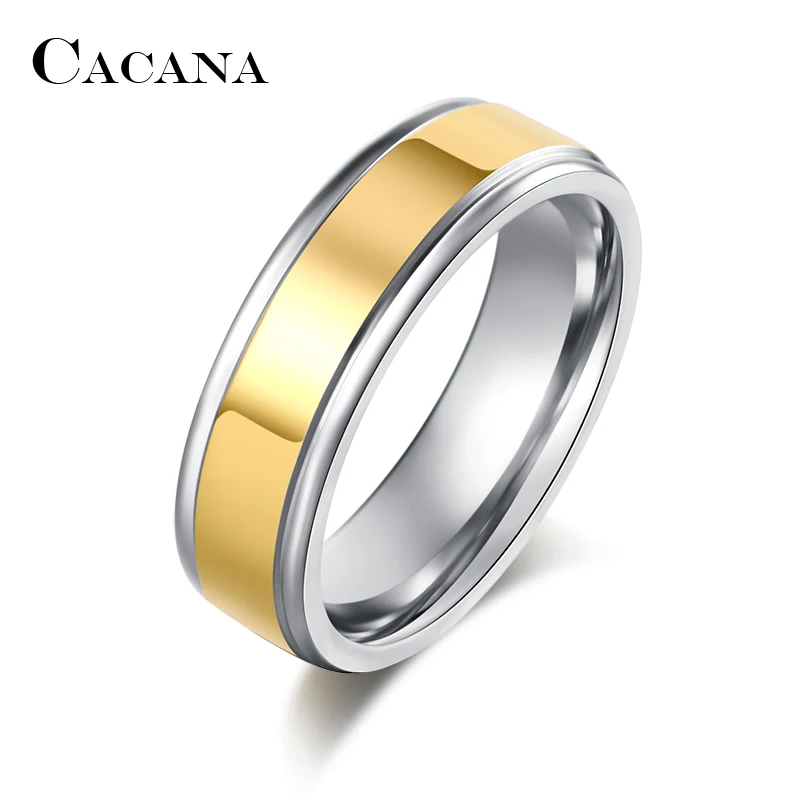 Кольца CACANA из нержавеющей стали для женщин Трендовое кольцо свадьбы