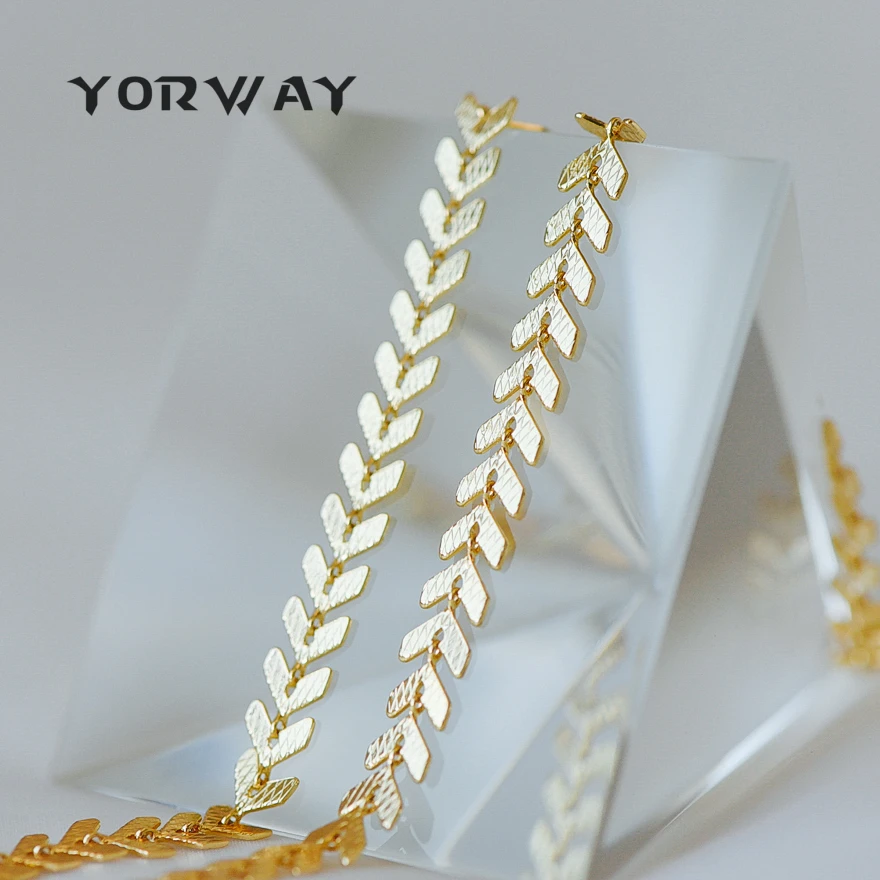 

1 Meter Gold Plated Brass Chevron Chain 6mm, Decorative Arrow Chain, Herringbone Designer Chain, DIY Jewelry Findings