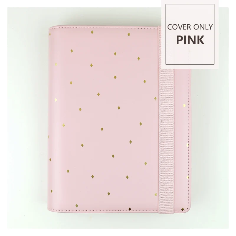 PINK (COVER ONLY) MyPretties Star 6 связующего отверстия Организатор a5 a6 Макарон Тетрадь DIY планировщик повестки дня Дневник Журналы канцелярские принадлежности - Цвет: PINK (COVER ONLY)