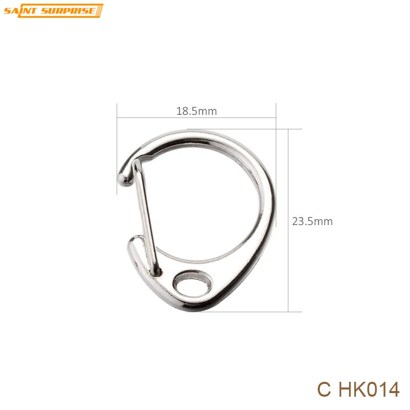 Никелированный цинковый сплав C крюк форма поворотный брелок для DIY аксессуары
