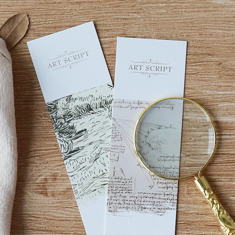 30 шт./упак. Ретро Art Script Закладка для книги Бумага закладки Винтаж страничная Закладка школьные канцелярские принадлежности Papeleria sl2077