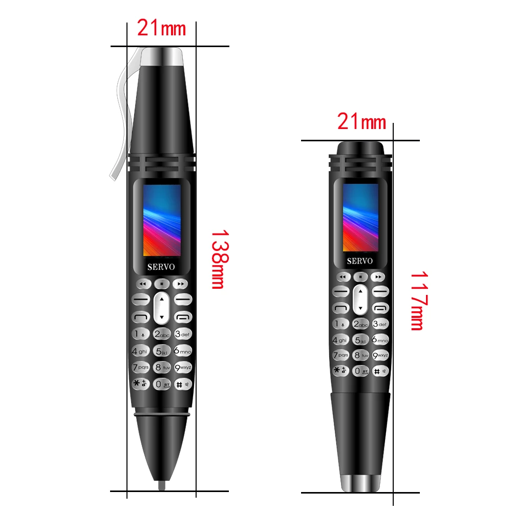 2019 Мини ручка мобильный телефон SERVO K07 0 96 &quotкрошечный экран двойная SIM GSM камера