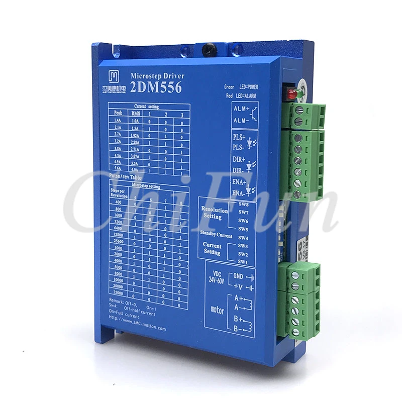 Бесплатная доставка двухфазный Драйвер шагового двигателя JMC 2DM556 NEMA23 32 бит DSP DC36V