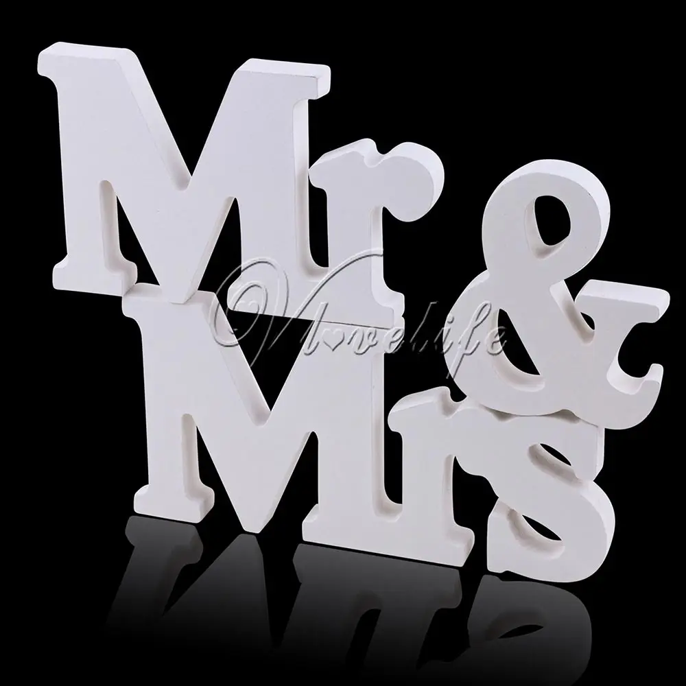 1 комплект твердая столица MR & MRS деревянные буквы для свадьбы банкета украшения