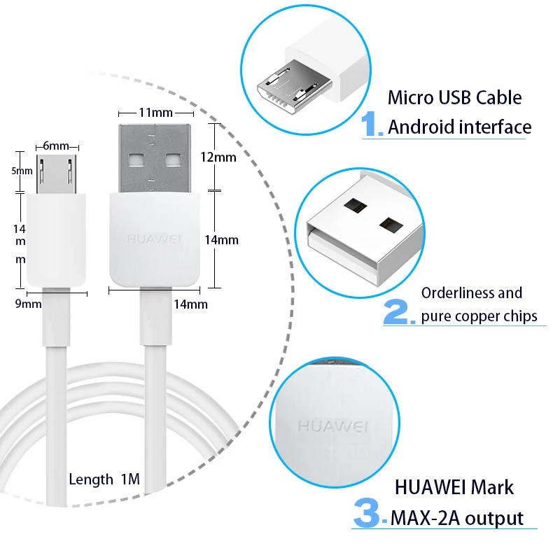 Зарядный кабель HUAWEI Micro USB 5В/9В2А с функцией быстрой зарядки|fast charge micro usb|micro usbmicro usb