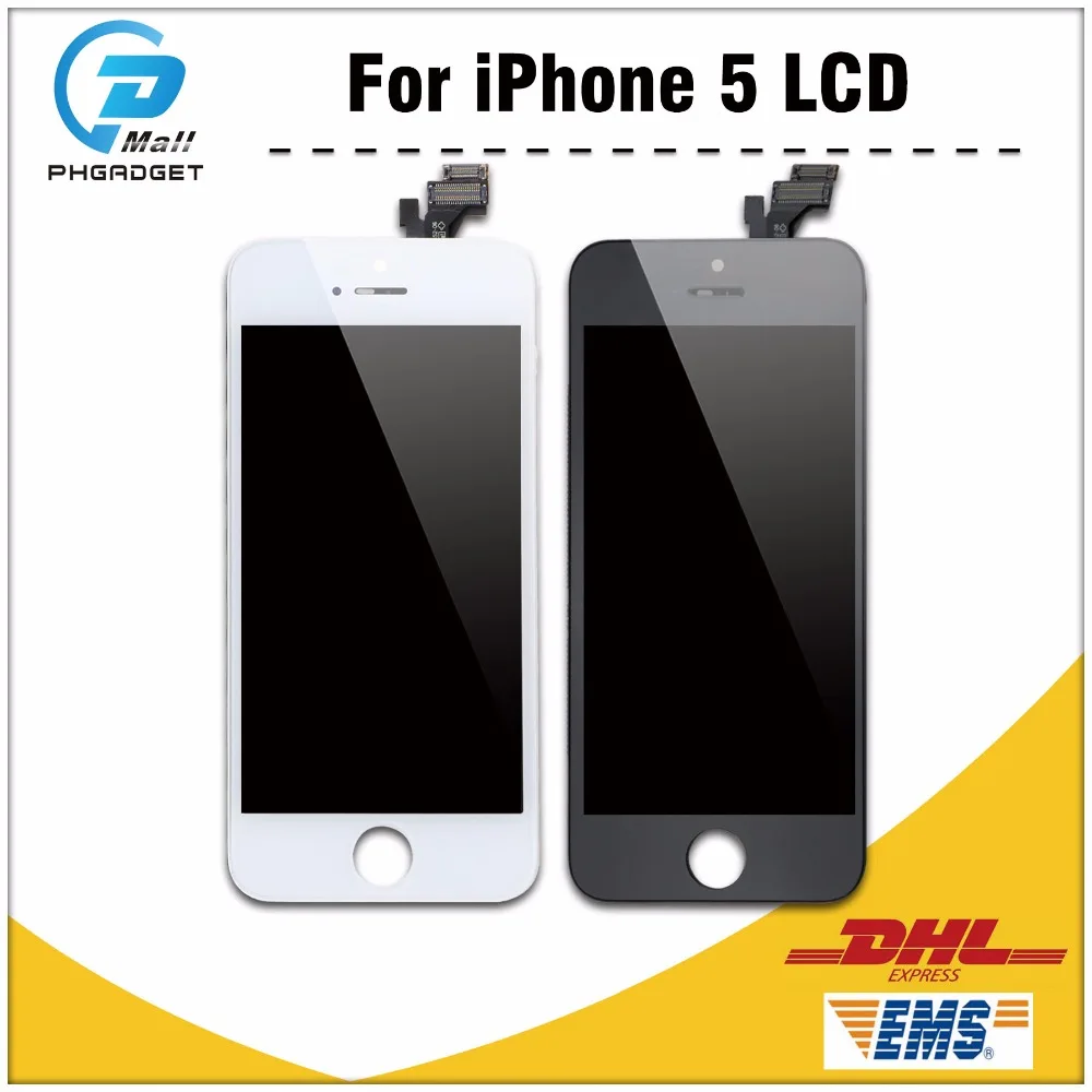 20 шт. + качество Планшета ЖК дисплей Дисплей и Сенсорный экран для iPhone 5 г сборки