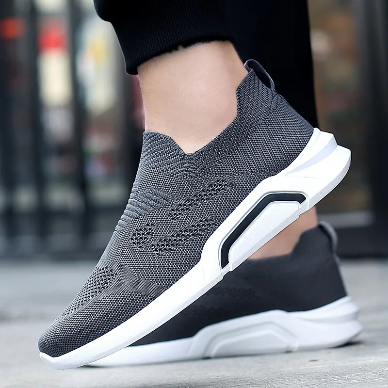Brand Summer Men Socks Sneaker Breathable Mesh Male Casual Shoes Slip on Sock Loafers Boys Super Light Trainers | Обувь