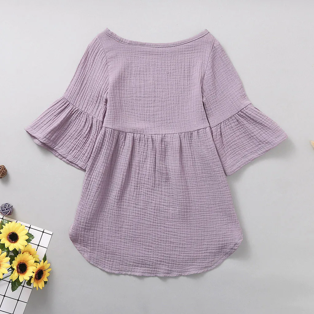 SAGACE/одежда для малышей Платье девочек с открытыми плечами расклешенными