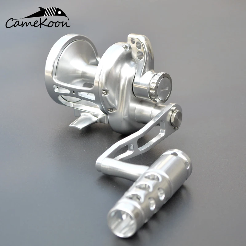 CAMEKOON Conventional Lever Drag Saltwater Fishing Reel 35KG Max Drag 9+2 Ball Bearings Full Metal Jigging Reel