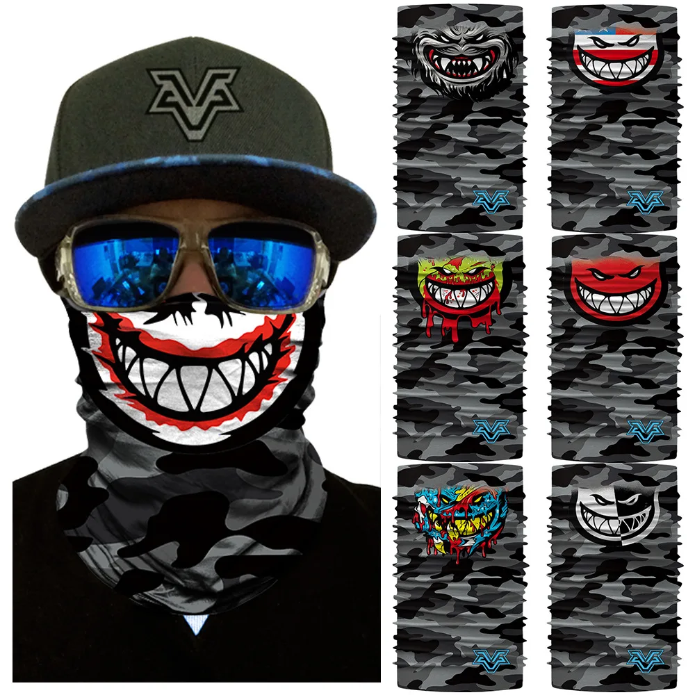 Маска для лица вампира маска Хэллоуина череп камуфляжный волшебный шарф