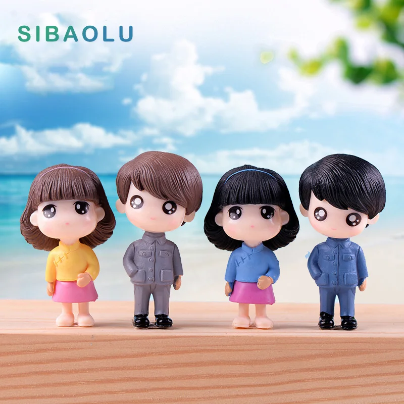 Фигурки молодых художников свадебные куклы Миниатюрные модели для пар домашний