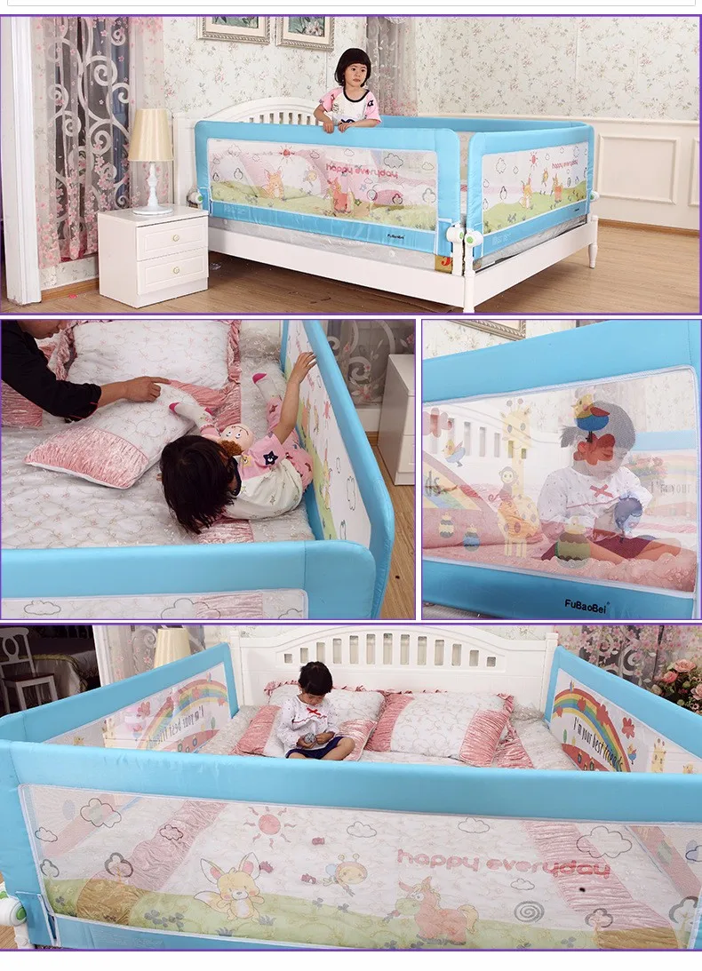 4 Размер Синий Розовый Color120/150/180/200 см Детская Кровать Забор Ограждение Кроватки Ограждение Кровать рельсы Кровать Ограждения Метров Общей