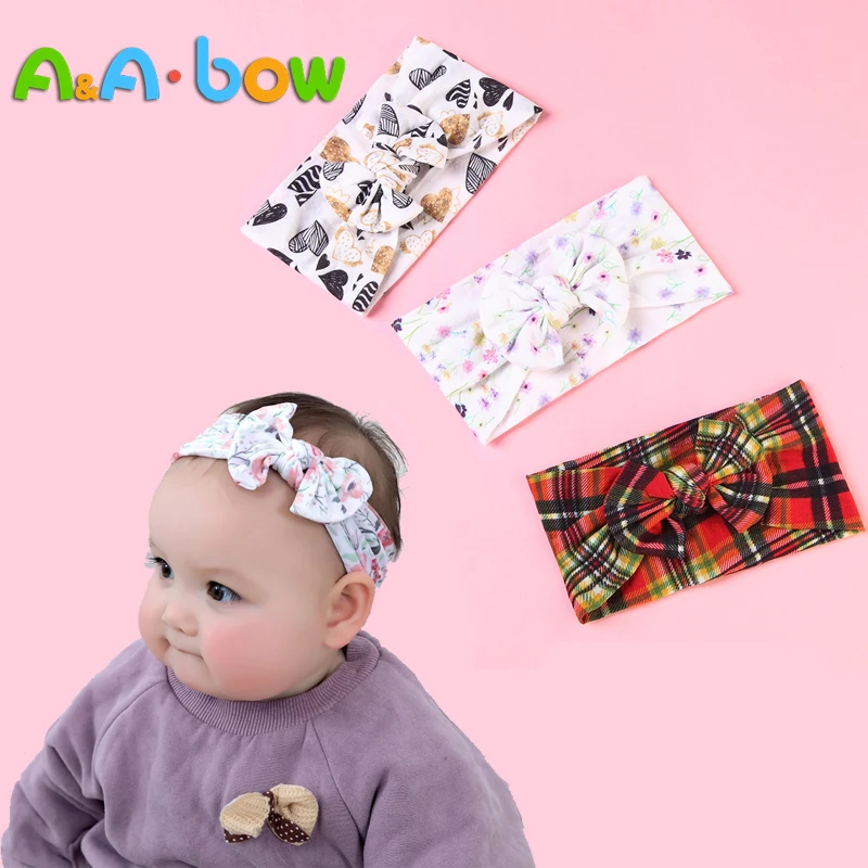 Diadema cl&aacute;sica de cuadros rojos para beb&eacute;, turbante para ni&ntilde;a y ni&ntilde;o, accesorios para el cabello para fiesta de reci&eacute;n nacido, 4 colores, 1 ud.-0