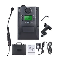 portable uhf instrument wireless microphone system with receiver transmitter 32 channels for volin