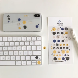 Наклейки на телефон SIXONE, 1 шт., мини-наклейки, выражение улыбающегося лица шт. в упаковке