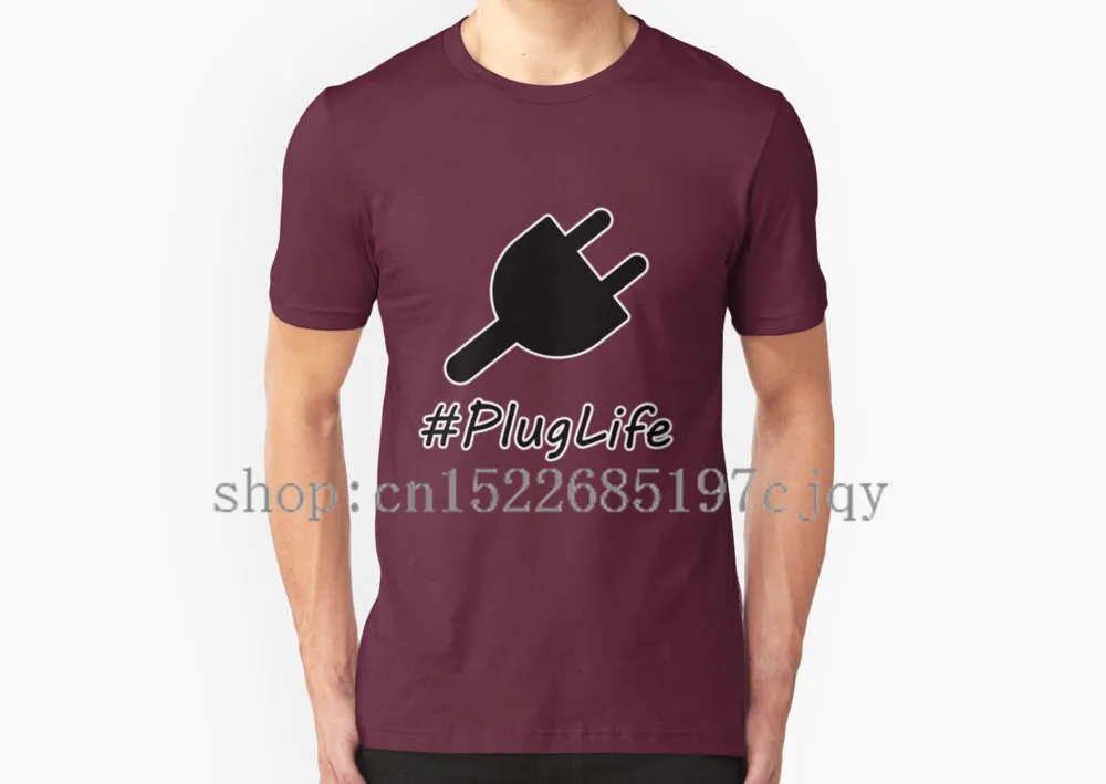 Новый PlugLife Plug Для мужчин хлопковая футболка с короткими рукавами размер S-2XL |