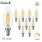 Grensk E14 Светодиодная лампа накаливания 2700K C35 3,5 W свеча лампа ретро светодиодные лампы накаливания E14 220V диммируемая декоративная подсветка для дома
