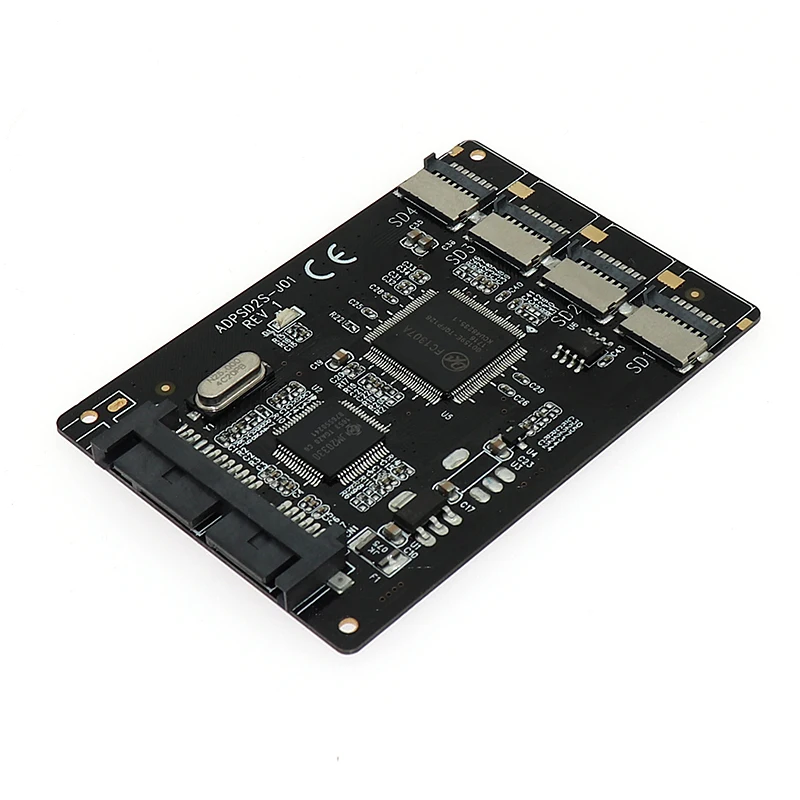 Оптовая продажа 4 x Micro SD TF карта памяти для SATA SSD адаптер + RAID micro sata Корпус|Платы