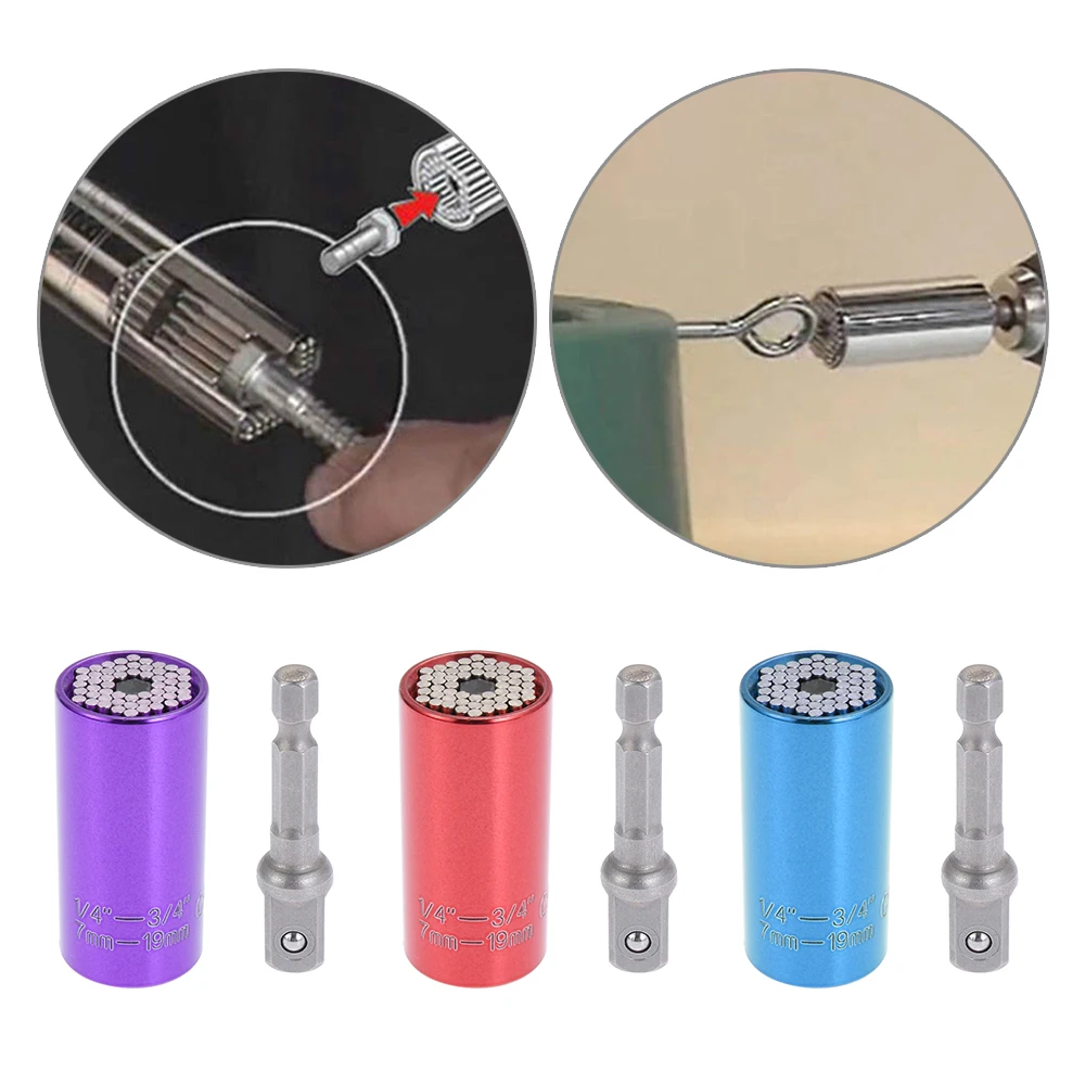 1 шт. универсальный динамометрический ключ набор головок муфта с гнездом 7 19 мм