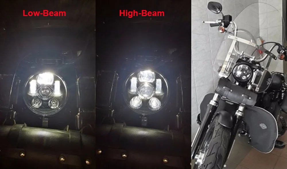 5,7" 5 3/4 светодиодный фара мотоцикла для Sportster 1200 XL1200L пользовательские XL1200C 883 XL883 883L XL883R 48 черный H4