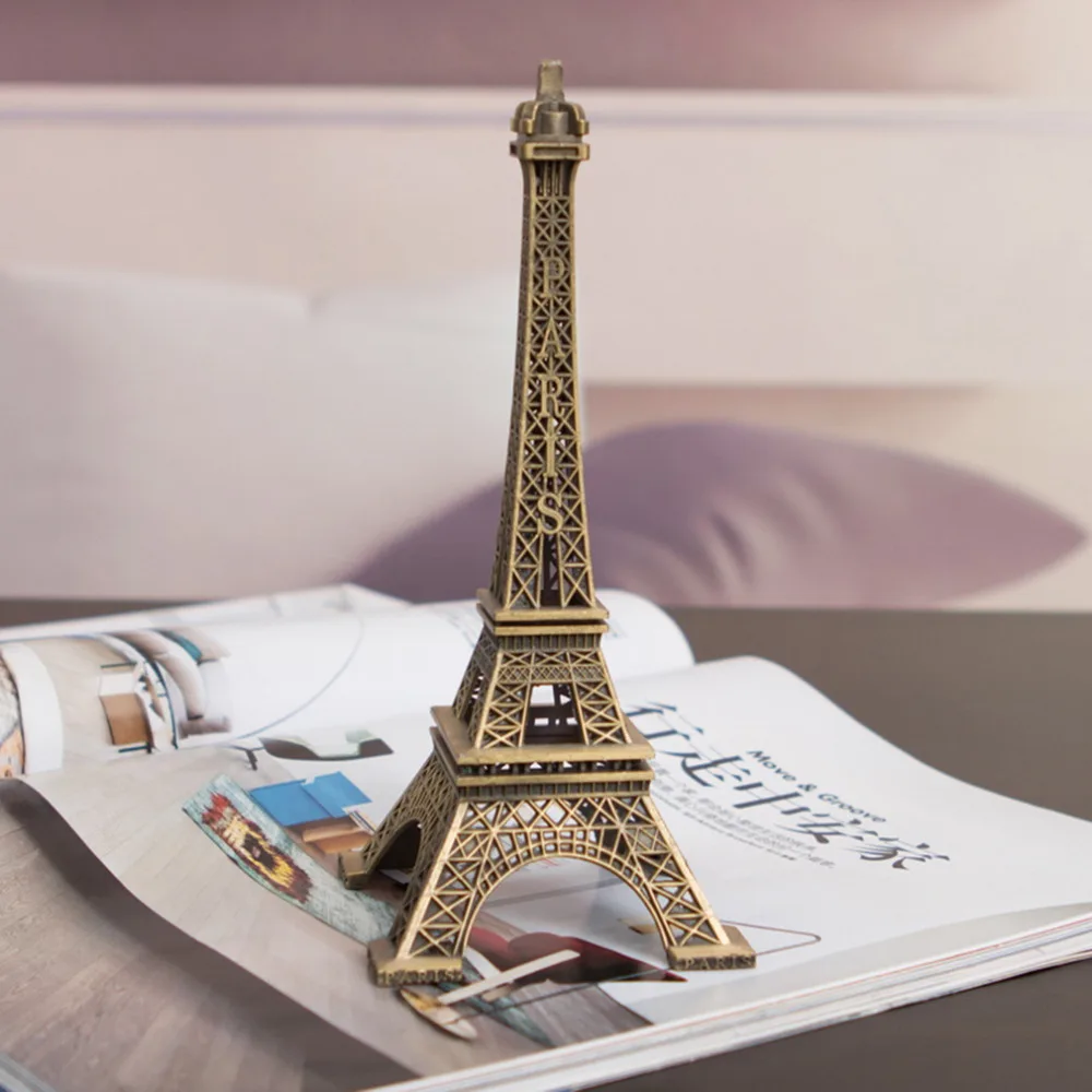 

10 Pcs Creative Gifts Metal Art Crafts Paris Tower Model Figurine Zinc Alloy Statue Travel Souvenirs Home Decorations