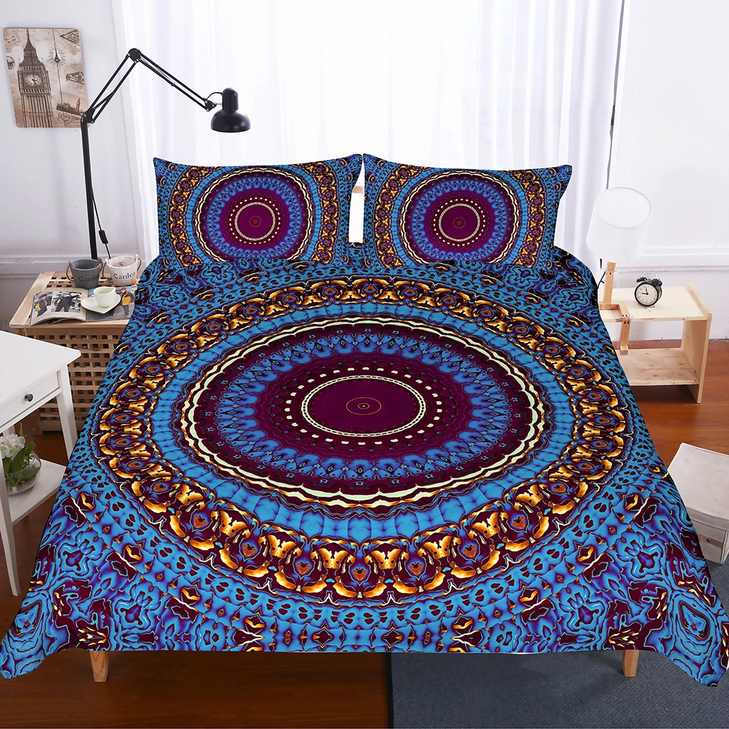 

3D Digital Printing Bohemia Style Duvet Cover Sets Twin Full Queen King Size Soft Cover with Pillowcases
