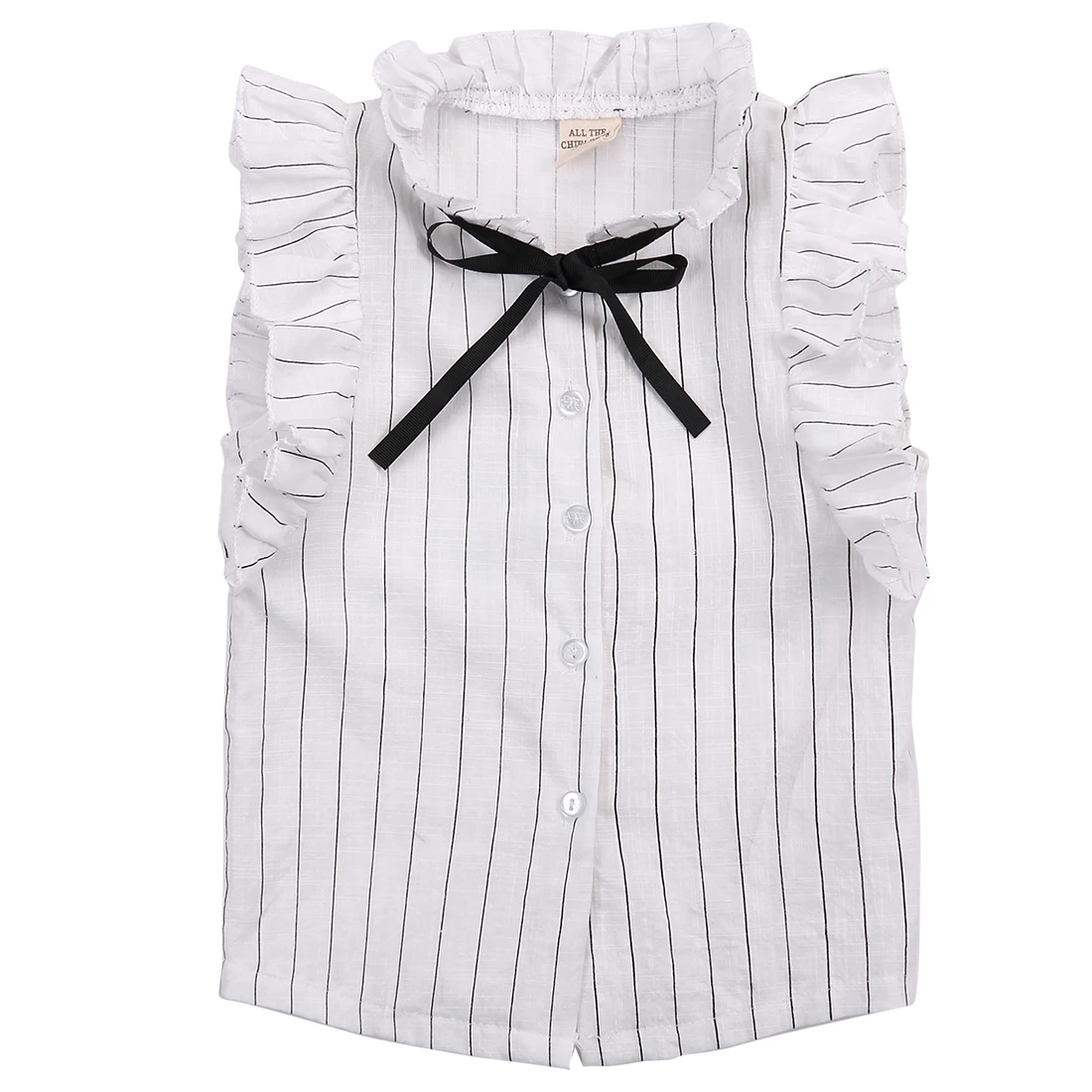 Комплект из 2 предметов для маленьких девочек белая рубашка в полоску с оборками