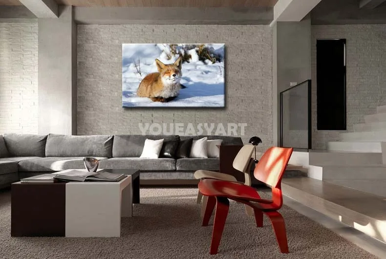 3 Piece Painting On Canvas Wall Art Fox Sunbath Pictures Print Animal The Picture Decor Oil For Home Decoration | Дом и сад