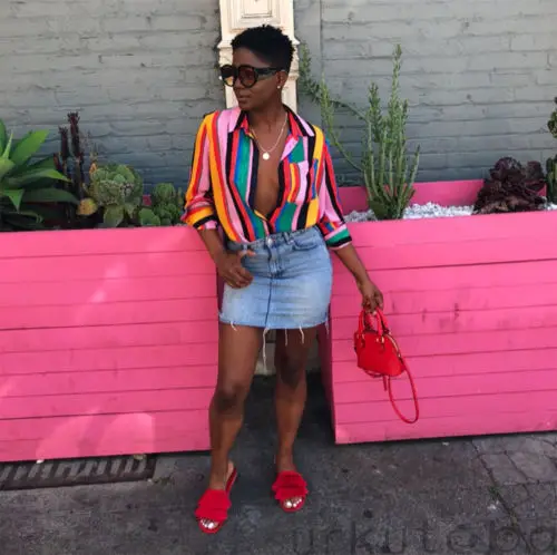 Women Shirts Summer Chiffon Loose Blouse Long Sleeve Striped Shirt Casual Button Down Fashion Streetwear | Женская одежда