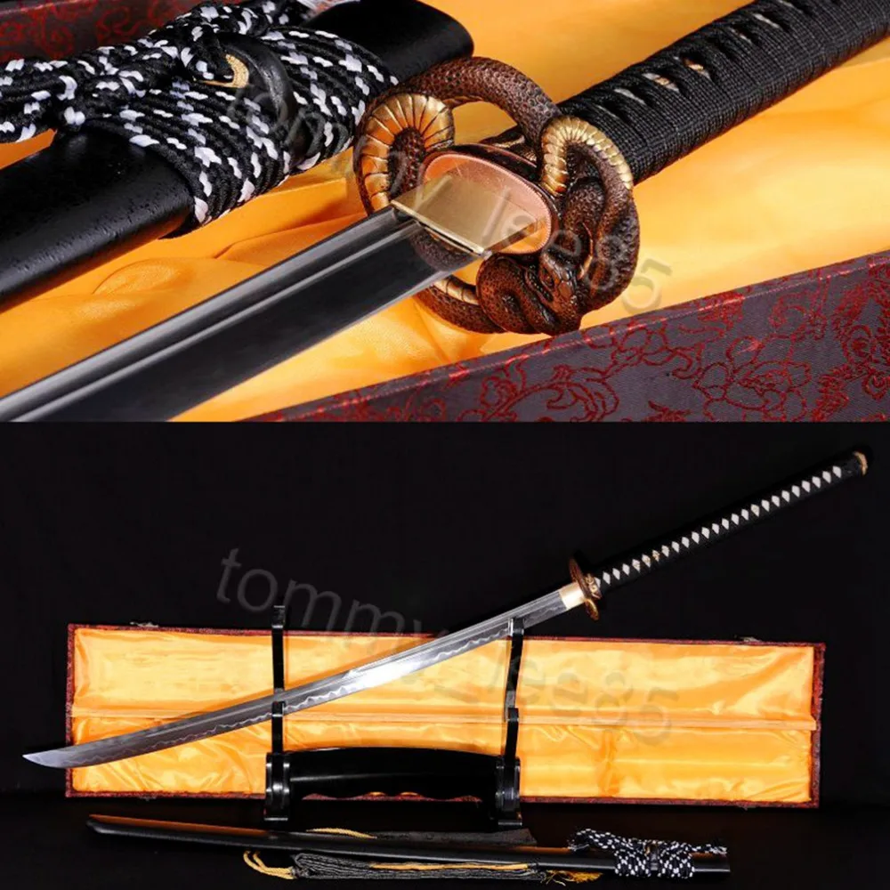 LYUESWORD японская NAGINATA острый меч складная стальная ГЛИНА ЗАКАЛЕННОЕ