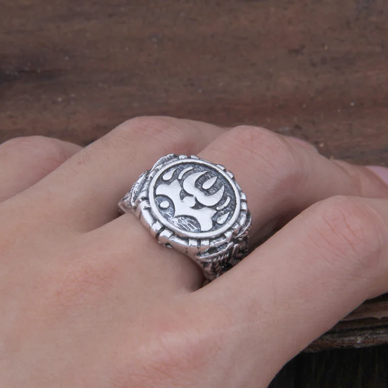 Dropshiping Odin Symbol норвежский викинг руны кольца для мужчин Runic|Кольца| |