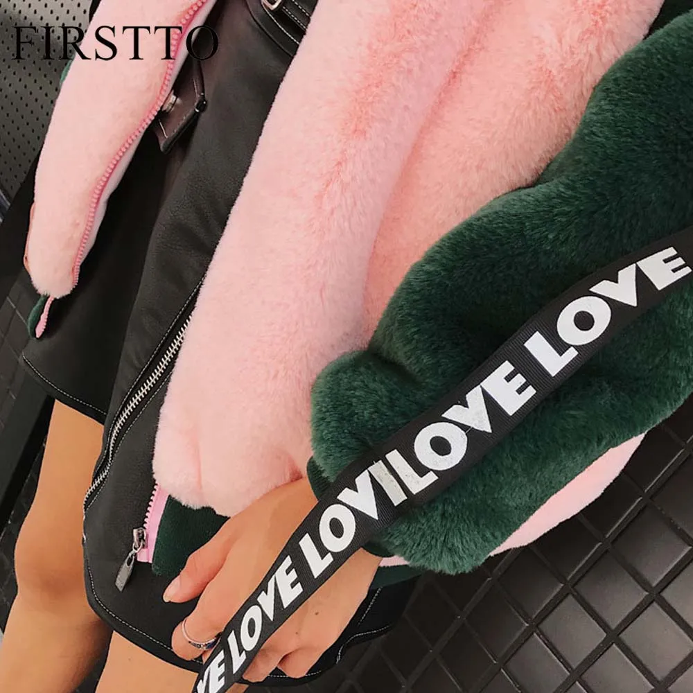 FIRSTTO/Модная бейсбольная куртка бомбер с длинными рукавами и буквенным принтом из