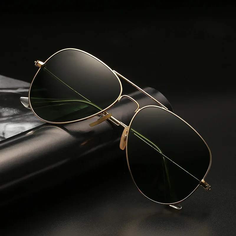 

Vazrobe Glass Sunglasses Men Women Aviation Glasses Mirrored Anti Scratch Reflective Classic Pilot Design Unisex UV400