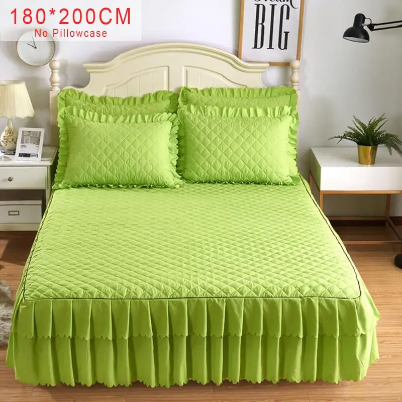 150*200 см Твердые хлопковая одно-, двуспальная кровать юбка матраса Petticoat Твин Полный queen постельное покрывало Покрывало постельное бельё - Цвет: 11