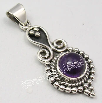 AMETHYST Muiltitle Choices Chanti Международный твердый Серебряный Радужный Лунный Камень прекрасный кулон 3,8 см - Окраска металла: AMETHYST