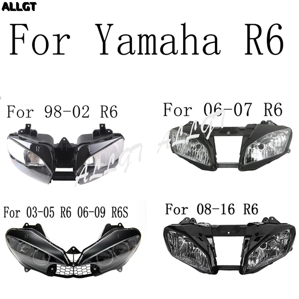 Передняя фара в сборе для мотоцикла Yamaha R6 YZF 1998 2000 2001 2008 2009 2010 2011 2012 2013 2014 2015 2016| |