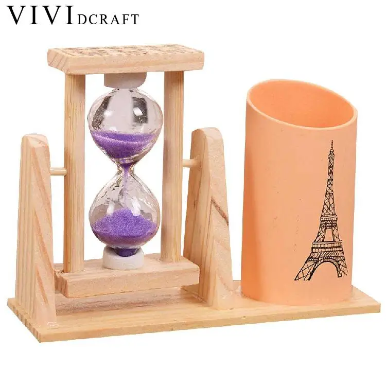 Vividcraft креативный таймер деревянный держатель для ручек офисные аксессуары с