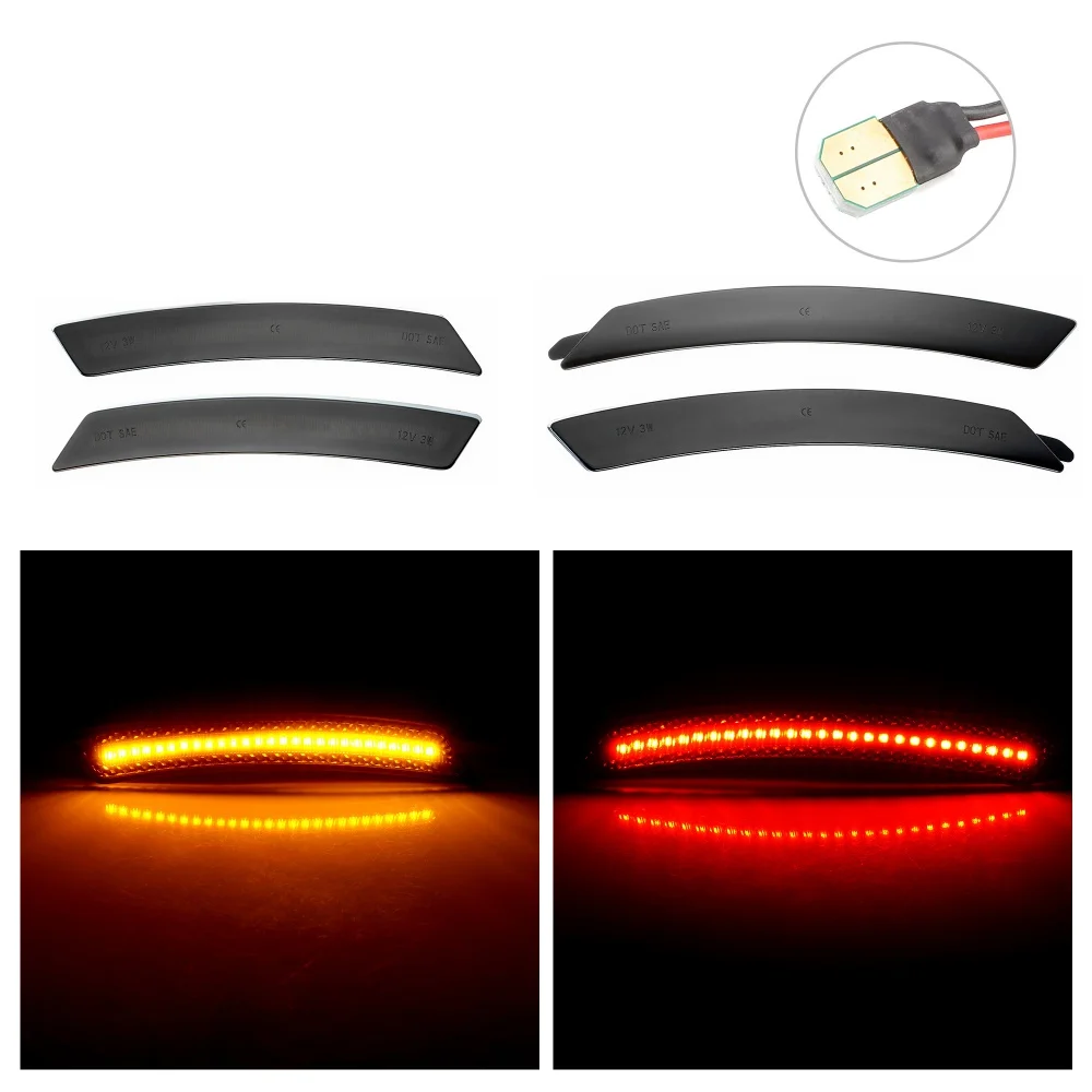 4 шт. светодиодные передние янтарные задние красные боковые габаритные огни