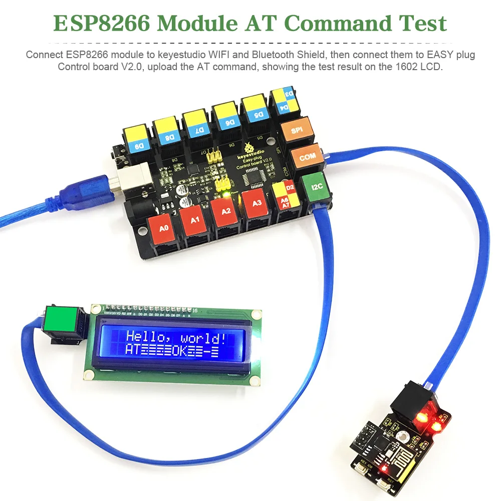 Keyestudio RJ11 Простая установка plug WI FI и Bluetooth щит для Arduino/совместим с ESP8266