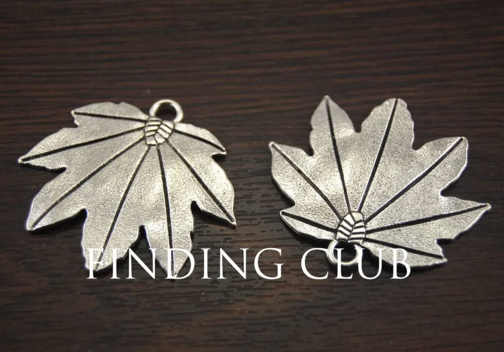 6 шт. серебряные подвески из цинкового сплава|charm pendant diy|charm pendantleaf charm |