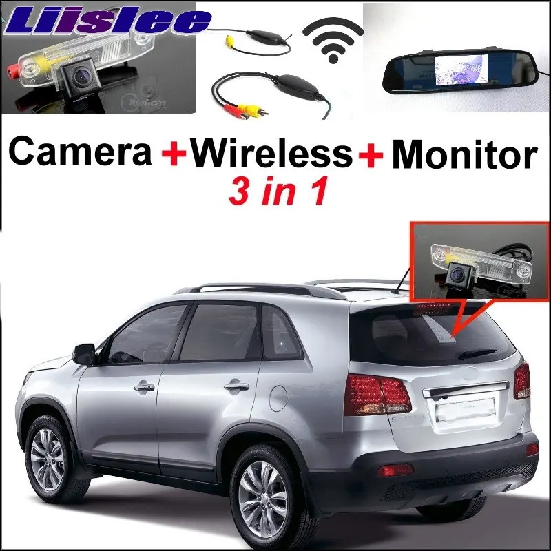 Liislee зеркало монитор легко DIY Резервное копирование Парковка Системы для KIA Sorento 2009~+ 3 in1 специальные Камера+ Беспроводной приемник