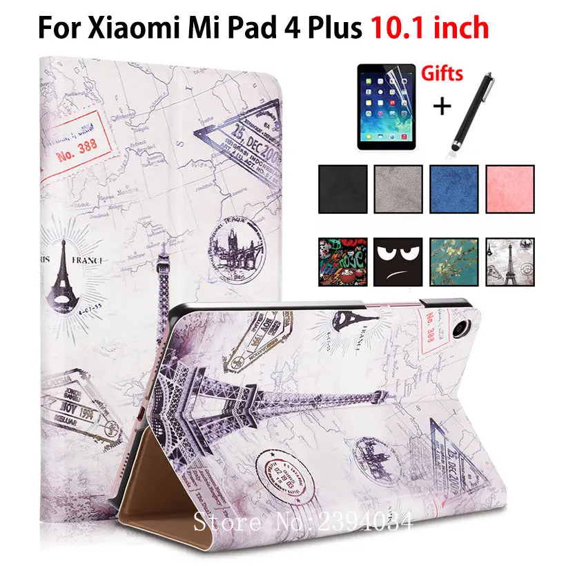 Чехол для Xiaomi Mi Pad MiPad 4 Plus умный чехол 10 1 дюйма из искусственной кожи флип