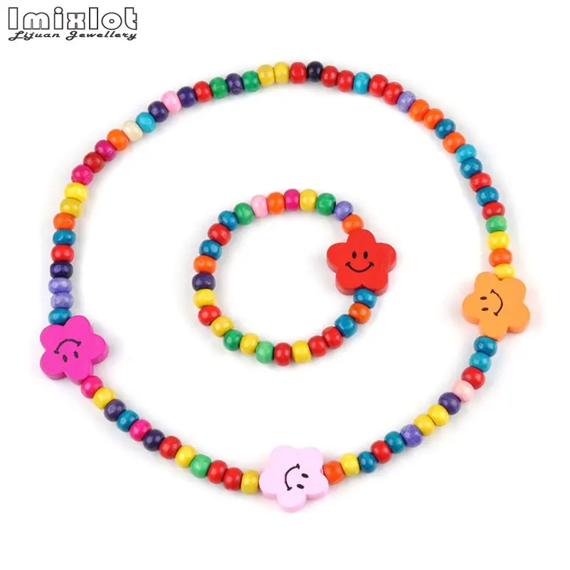 Детский комплект украшений Smile Heart Dragonfly набор из деревянных бусин и браслета для