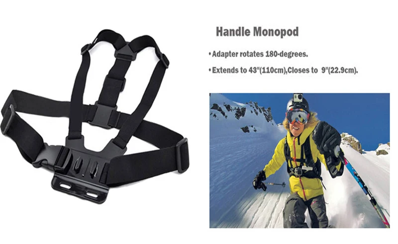 Go pro Adjustable Elastic Chest Belt Strap Head Mount Floating Grip Accessories For GoPro HD 2/3/3+/4 SJ4000 Camera |