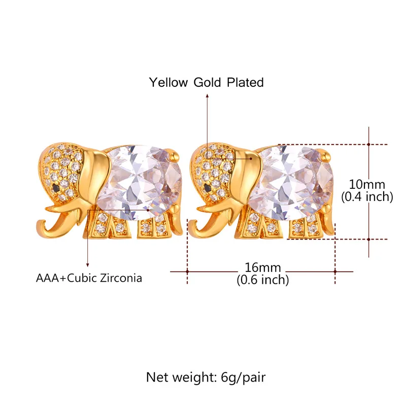 Женские серьги гвоздики с фианитом в виде слона|stud earrings|stud earrings for womenearrings women |