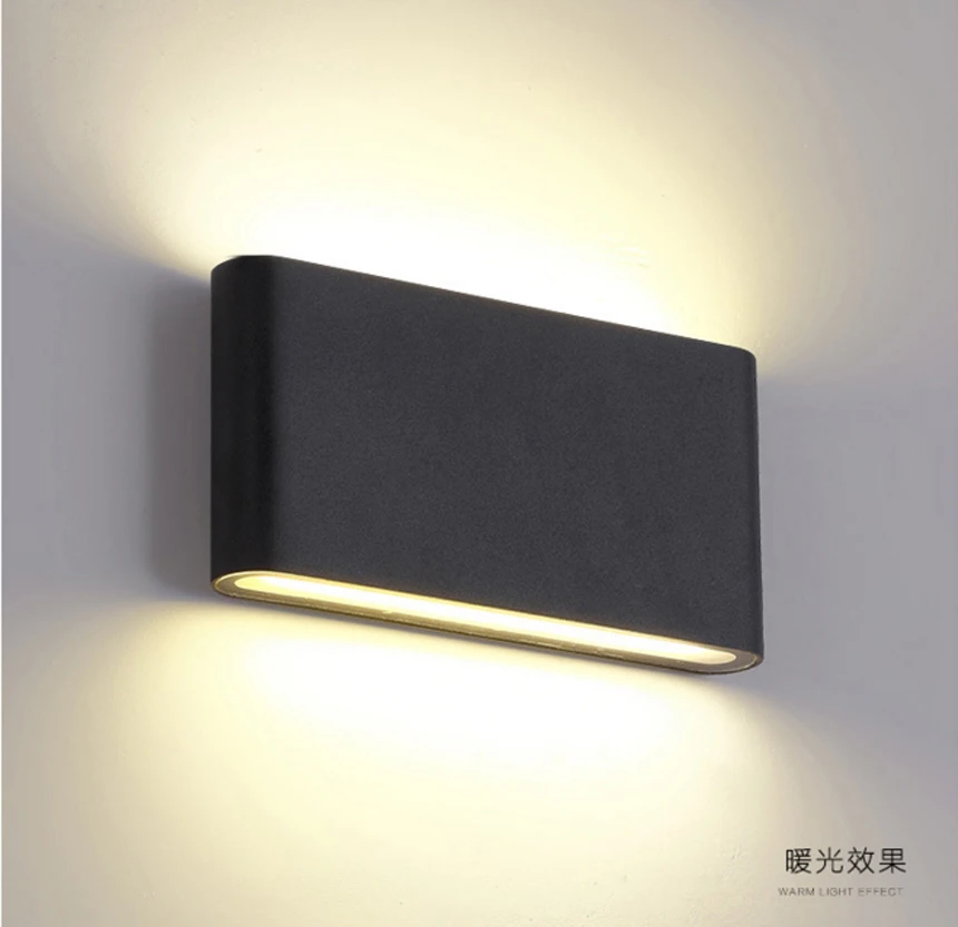 T Водонепроницаемая наружная настенная лампа квадратная алюминиевая голова