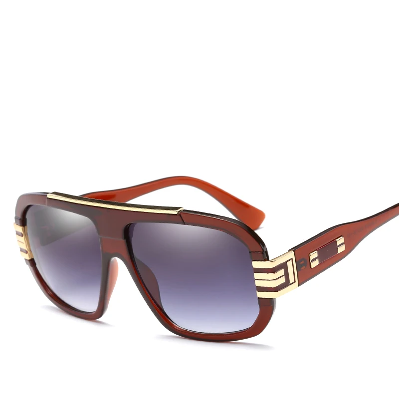 Мужские Винтажные Солнцезащитные очки HINDFIELD большие квадратные солнцезащитные