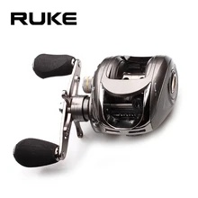 Ruke Fishing Reel Casting Reel Gear Ratio 5.1:1 Aluminum Spool Magnetic Brake Bearing 5+1 EVA Knob 218g Max Drag 4.5KG
