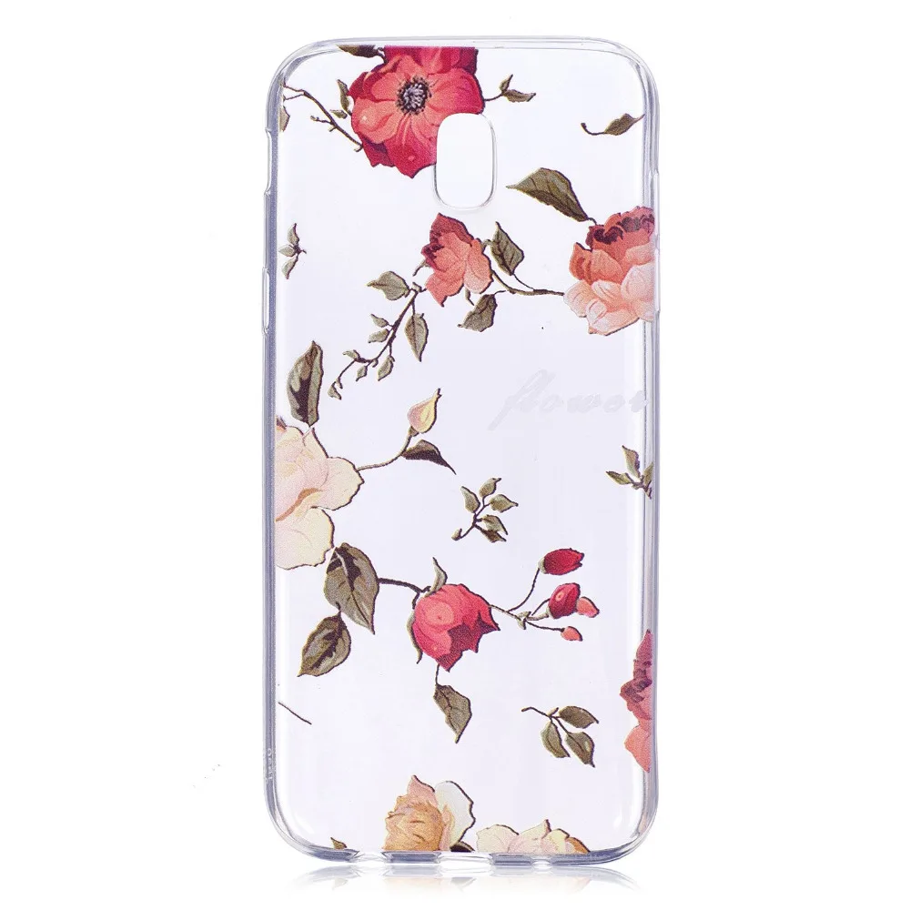 Для Coque Samsung J7 2017 J730F Мягкие TPU крышка Кошка Лошадь с принтом панды силиконовые