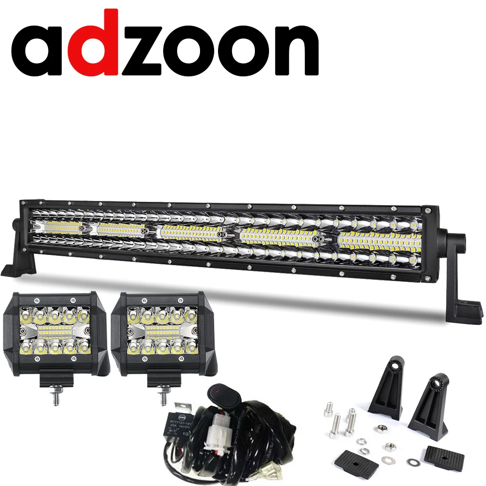 ADZOON 23 дюймов Triplr Rows внедорожный светодиодный светильник бар 300 Вт